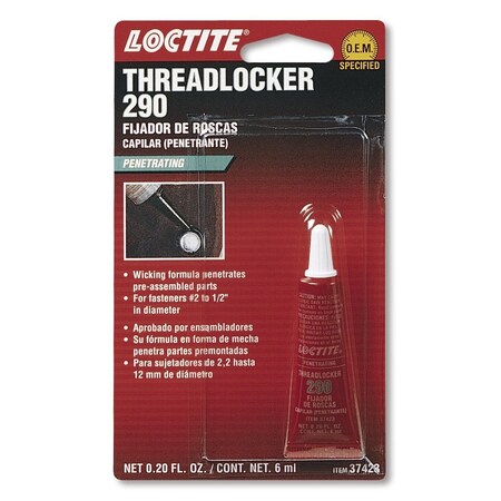 Loctite 290 Green Wicking Grade Threadlocker 6ml Bottle 487234